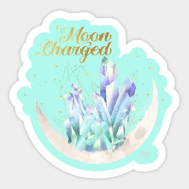 The Oddities Emporium Collection: Moon Charged Sticker by KimbraSwain